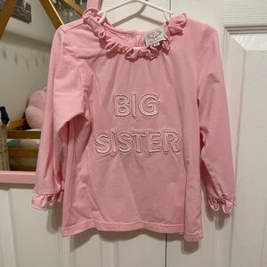 Pink 'Big Sister' Long Sleeve Top